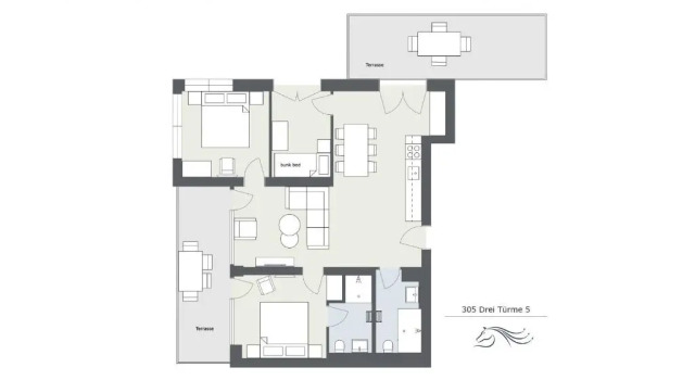 Апартаменты с видом на сад Haus Drei Türme A3 by Alpenfeder