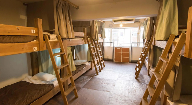 Кровать в общем номере Hostel Q