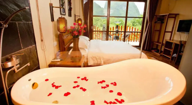 Двухместный номер Deluxe YangShuo Coco Garden Villa-Western food&English Guide