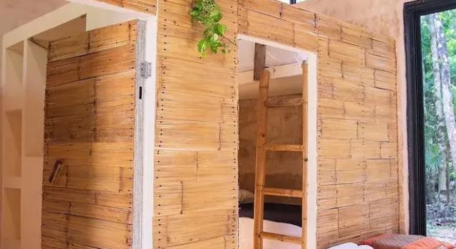 Кровать в общем номере Ekumal Retreat Eco Sanctuary