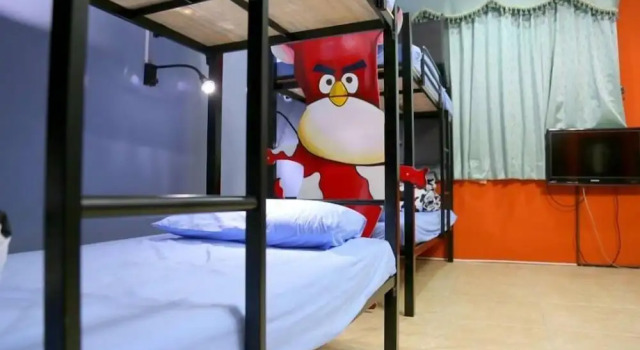 Кровать в общем номере Sunflower B&B II