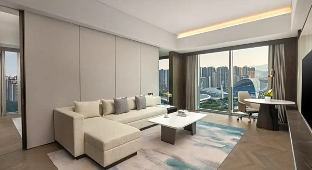 Двухместный номер Standard c 1 комнатой с видом на озеро Crowne Plaza Jiangmen Binjiang by IHG