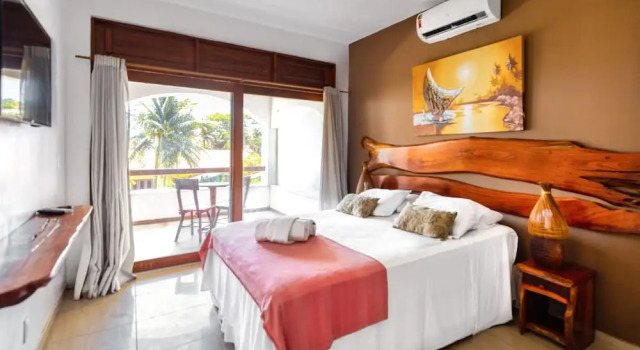 Люкс Deluxe с балконом и с частичным видом на море Vila Coqueiros Boutique Hotel