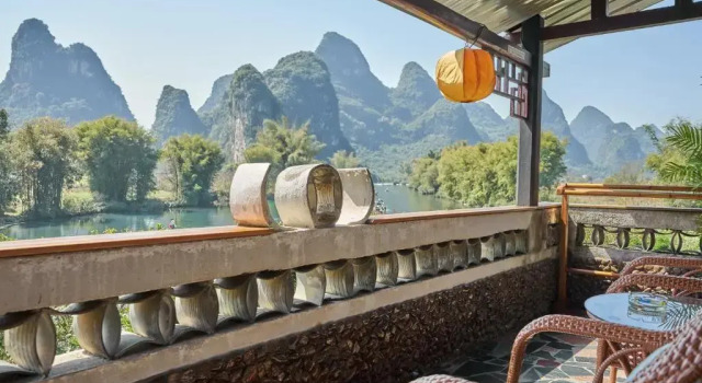 Семейный номер Standard с балконом и с видом на реку Yangshuo Mountain Retreat