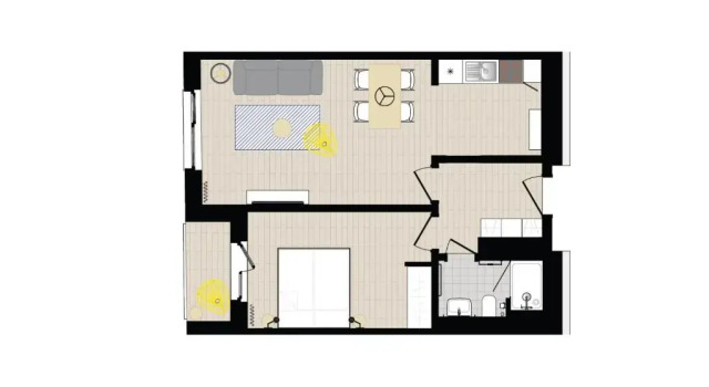 Апартаменты c 1 комнатой с видом на окрестности Hafenapartments Warnemünde