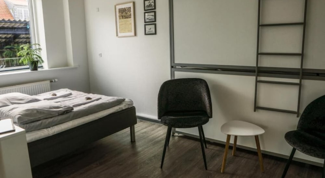 Четырёхместный номер Standard с видом на внутренний двор B&B by the Sea Hirtshals