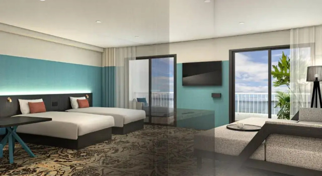 Двухместный номер Deluxe с видом на море TWIN LINE HOTEL YANBARU OKINAWA JAPAN Formerly Okinawa Suncoast Hotel