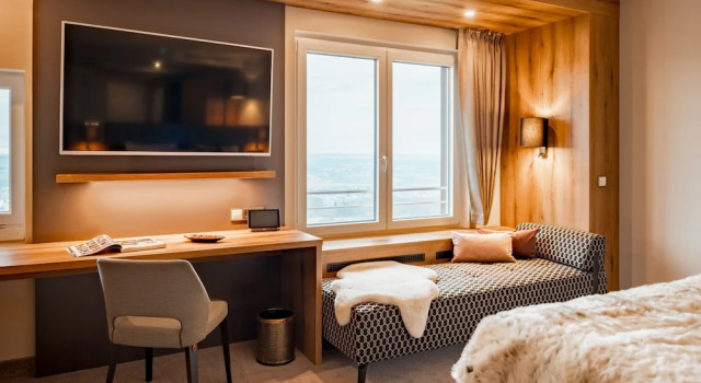 Двухместный номер Deluxe с красивым видом из окна Burghotel Staufeneck