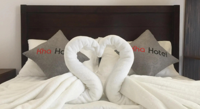 Кровать в общем номере Kha Hostel