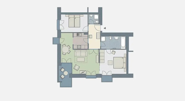 Kaiservillen Heringsdorf - Appartement mit 2 Schlafzimmern und Balkon D202, Book Apartment Heringsdorf Usedom