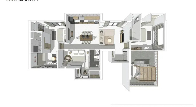 Номер Standard Пентхаус с балконом Villa ALANNA