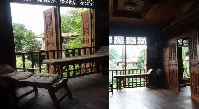 Кровать в общем номере Chatawan Homestay