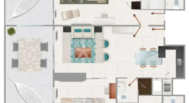 Апартаменты 2BD Oceanview Suite Garza Blanca Cabo