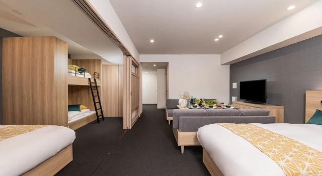 Семейные апартаменты Deluxe c 1 комнатой MIMARU Kyoto Shinmachi Sanjo