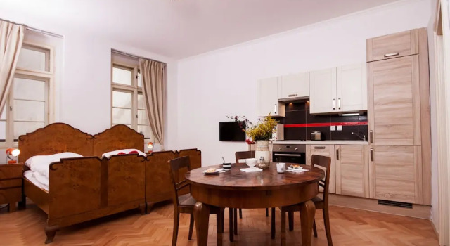 Apartmán 2 pokoje a výhledem do dvora Prague Siesta Apartments