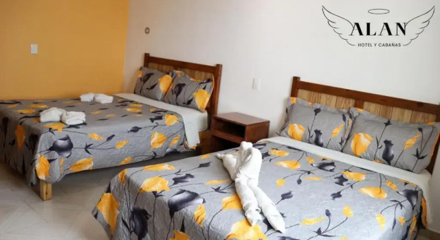 Четырёхместный номер Standard с красивым видом из окна Hotel y Cabañas Alan