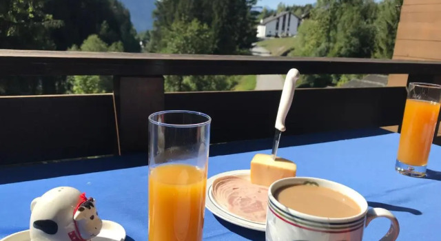 Ferienwohnung Laax mit Traumblick, großem Balkon und Terrasse, Book Hotel Laax 