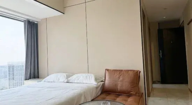 Двухместный семейный люкс с видом на море Guanhailu V+ Homestay (Yantai University Wanda Plaza)