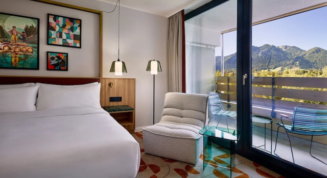 Двухместный номер Standard c 1 комнатой с балконом и с видом на сад Flesslers Lenggries, a Tribute Portfolio Hotel