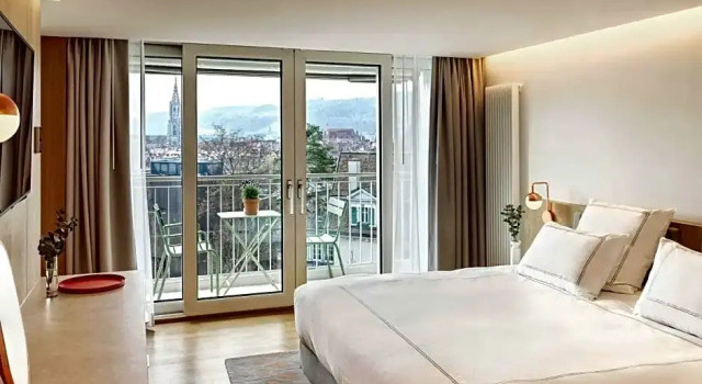 Двухместный люкс Vitality с балконом и с панорамным видом Swissôtel Kursaal Bern
