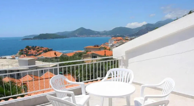 Апартаменты с 2 комнатами с балконом и с видом на море Apartments Antonela