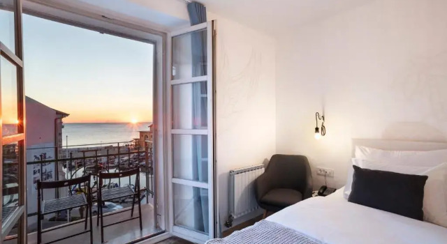 Двухместный номер Comfort с балконом и с видом на море Art Hotel Tartini
