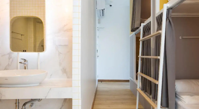 Кровать в общем номере Boxpackers Hostel Phranakorn