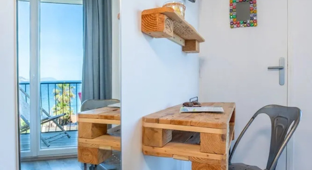 Двухместный номер Economy с балконом и с видом на море Villa à proximité de la plage de lalmanarre