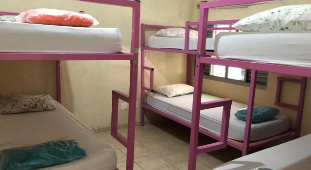 Кровать в общем номере Zen Garden Hostel Mirandópolis
