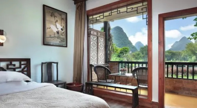 Номер Standard с видом на реку Yangshuo Mountain Retreat