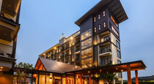 Кровать в общем номере Amanta Hotel Nongkhai