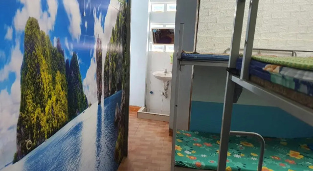 Кровать в общем номере Nha Xanh Ha Long Homestay