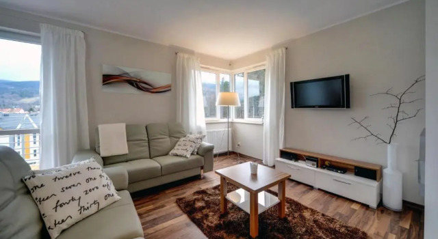 Апартаменты с 2 комнатами с балконом Stonowane i Eleganckie Apartamenty Sun Seasons 24 w Świeradowie Zdroju by Noclegi Renters