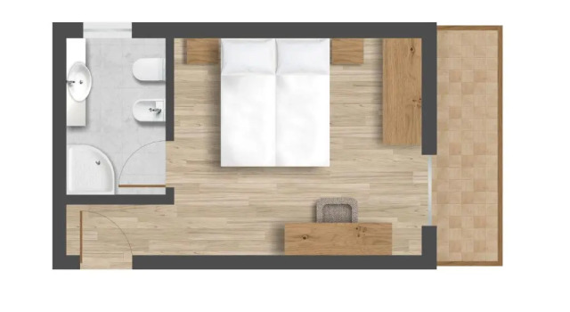 Двухместный номер Standard с балконом Hotel Villa Eden