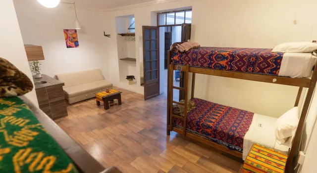 Кровать в общем номере Imaynalla Hostel