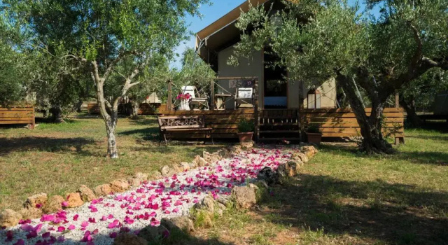 Тент с видом на бассейн Agrikies Country Retreat
