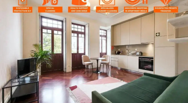 Апартаменты Standard с видом на сад Trindade Premium Apartments