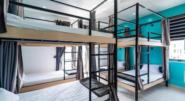 Кровать в общем номере Peaceful House Hostel