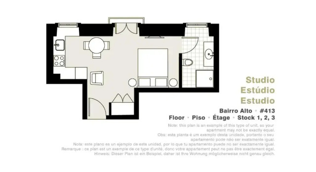 Студия LSA Bairro Alto by Numa