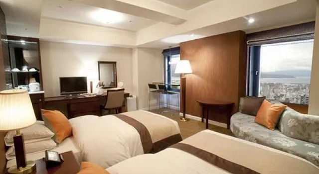 Кровать в общем номере (женский номер) с видом на океан SHIROYAMA HOTEL kagoshima