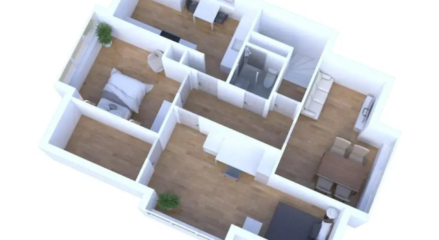 Апартаменты Schönes City-Apartment mit 2 Schlafzimmer, Parkplatz, ruhig und hell, D46-DG