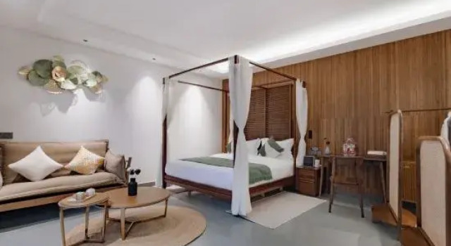 Люкс с балконом Tengchong Nansu Banshanli Private Tang Hot Spring Homestay
