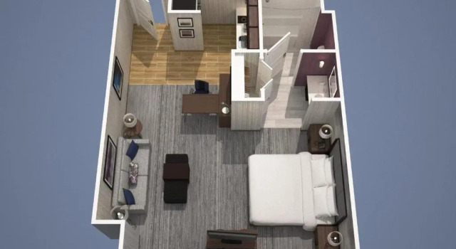Трёхместный люкс c 1 комнатой Homewood Suites by Hilton Needham Boston