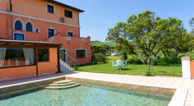 2 bedrooms appartement with shared pool enclosed garden and wifi at Gonnesa 4 km away from the beach