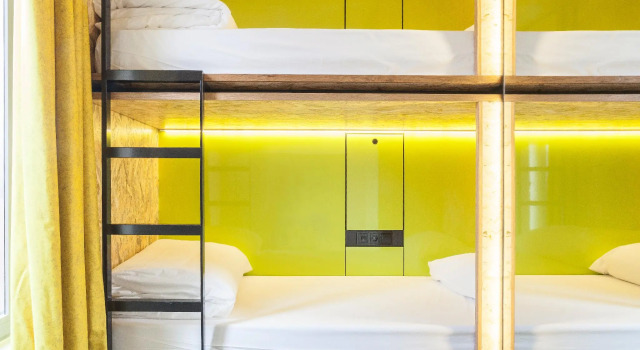 Кровать в общем номере Bastardo Hostel