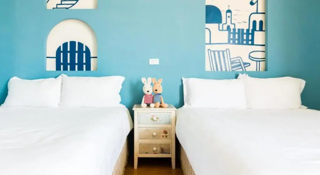 Standard- firedobbelt værelse med altan Cozy Blue B&B