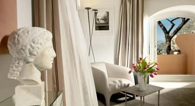 Deluxe double chambre avec balcon et Vue mer Hotel Punta Tragara