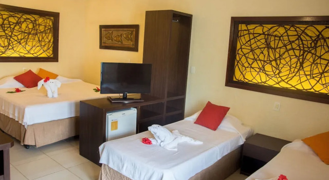 Четырёхместные апартаменты с балконом Hotel Aconchego Porto de Galinhas