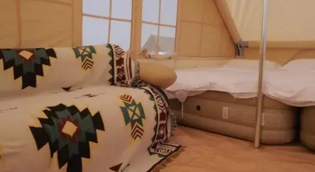 Тент с красивым видом из окна Tianjin Manju Seaview Projection Apartment (Haiboguan Branch)