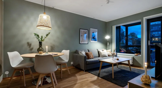 Апартаменты с 2 комнатами с балконом BJØRVIKA APARTMENTS, Damsgård Area, Bergen city center